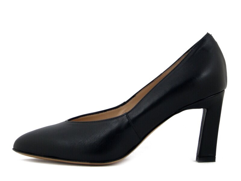 Osvaldo Pericoli, Scarpe Donna DecolletÃ¨ in Pelle Nappa Nero, Tacco Medio 7 cm, Pianta Comoda, Made in Italy 1324NE
